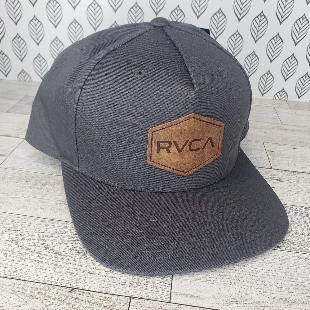 NWT RVCA Commonwealth DXL Snapback Hat Charcoal Gray